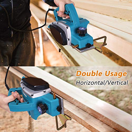 Electric Hand Planer, Electric Hand Planers Woodworking, 110v Portable Handheld Wood Planer Woodworking Power Tool for Home Furniture Us Plug Yosoo Health Gear
