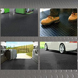 Baoz Garage Floor Rubber Mat 16.4x3.3ft Anti-Slip Rubber Floor Protector Mat Heavy Duty Coin-Grip Rubber Flooring Rolls Parking Mats for Industry Baoz