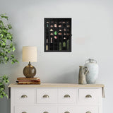 KCRasan Adjustable Rock Display Case - Wooden Crystal Organizer for Stones Storage - Rock Collection Box with Shelves for Agate Opal Crystal Stone KCRasan