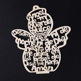 12 Pcs/Pack Wooden Hollow Out Angel for Doll Ornaments Pendants Embellishments for DIY Art Craft Projects Christmas Party Decoration with Rope Easter Youngy