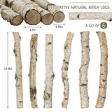 Uplama 6Pack Small Birch Logs for Fireplace Unfinished Wood Crafts DIY Home Decorative Burning,Fireplace Log Set (0.78''-1.18'' Dia. x 12" Long) UPlama