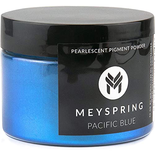 MEYSPRING Pacific Blue Epoxy Resin Color Pigment - 50 Grams - Great for Resin Art, Epoxy Resin, and UV Resin - Mica Powder for Epoxy Resin - WoodArtSupply