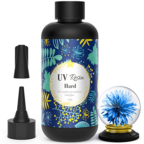 UV Resin - Wayin 200g Upgrade Ultraviolet Epoxy Resin Crystal Clear Hard Glue Solar Cure Sunlight Activated Resin for Handmade Jewelry, DIY Craft - WoodArtSupply