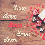 20pcs Love Wood DIY Crafts Cutouts Wooden Love Heart Shaped Slices Embellishments Gift Ornaments for Wedding Birthday Party Home Decorations Creaides