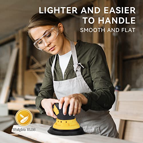 PHENDO Electric Random Orbital Sander Brushless 350W 3A Multi-function Variable Speed Corded Orbital Sanders Machine For Woodworking, Car, Drywall PHENDO