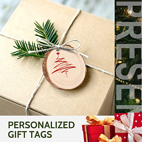 Falling in Art 3.1-4 Inches Natural Wood Slices Set for Crafts - 25Pcs Round Wood Discs with Pre-drilled Hole for DIY Projects, Christmas Ornaments Falling in Art
