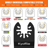 Kyoffiie 100Pcs Oscillating Saw Blades, 1-3/4" Quick Release Multi Tool Blades Kits Universal Oscillating Tool Blades Wood Plastic Multitool Blades Kyoffiie
