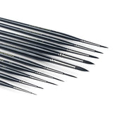 Transon 10pcs Small Detail Miniature Model Painting Brush Set for Acrylic Watercolor Gouache Ink Tempera and Body Painting TRANSON