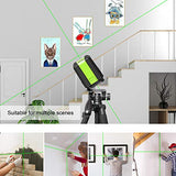 Huepar Cross Line Laser - DIY Self-Leveling Green Beam Horizontal and Vertical Line Laser Level with 100 Ft Visibility, Bright Laser Lines with 360° Huepar