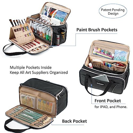 Acrylic Paint Storage, Paint Organizer and Storage, Art Supply Organizer, Art Bags, Craft Paint Storage, Paint Brush Case Holder, Paint Tube Storage SFYBYHEART