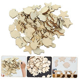 COHEALI 200 Pcs Crafts for Kids Unpainted Wood Disc Nautical Wood Shapes Unfinished Wood Slices Seahorse Cutout Shapes Woodsy Decor Ocean Decor Craft COHEALI