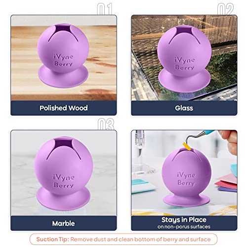 iVyne (8pcs) Premium Vinyl Weeding Tool Kit & Weeding Scrap Collector Soft Grip Tools with Berry, Weeder, Tweezers, Picker Or Hook, and Scraper Set iVyne