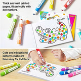 Shuttle Art Dot Markers, 36 Colors Washable with 135 Activity Sheets, 5 Activity Books, Fun Art Supplies for Kids Toddlers and Preschoolers, Non Shuttle Art