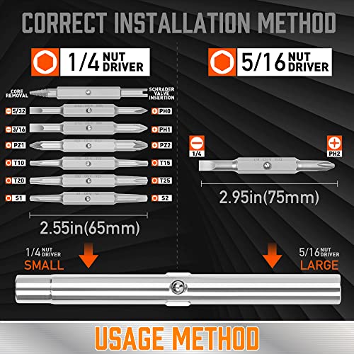 Amartisan 18-in-1 Multi-bit Screwdriver Set Tool All in One, Portable Multi-Purpose Screwdriver, Slotted/Philips/Pozi/Torx/Square,Nut Driver Amartisan