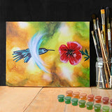 U.S. Art Supply Paint & Canvas Bundle with Professional 80 Color Set of Acrylic Paint Jar Set & 5 X 7 inch Professional Artist Quality Acid Free US Art Supply
