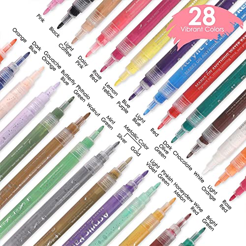 48 Colors Acrylic Paint Markers, Acrylic Paint Pens, Acrylic Pens, Acrylic  Markers, Paint Pens, Paint Markers - Grabie®