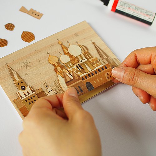 KINOWA Wooden Art Kit Kiharie Moscow Made in Japan - WoodArtSupply