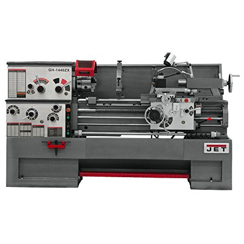JET GH-1440ZX, 14" x 40" Geared Head Metal Lathe, Taper Attachment, Newall DP700 DRO, 3Ph 230/460V (321570) Jet