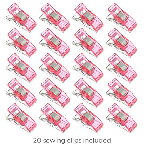 Rotary Cutter Set pink - Quilting Kit incl. 45mm Fabric Cutter, 5 Replacement Blades, A3 Cutting Mat, Acrylic Ruler and Craft Clips - Ideal for Honey's Heaven