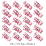 Rotary Cutter Set pink - Quilting Kit incl. 45mm Fabric Cutter, 5 Replacement Blades, A3 Cutting Mat, Acrylic Ruler and Craft Clips - Ideal for Honey's Heaven