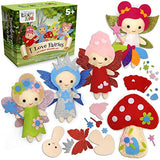 CRAFTILOO Fairy Sewing Kits for Little Girls 5 Easy Projects for Children Beginners Sewing kit Kid Crafts Make Your Own Felt Pillow Plush Craft Kit CRAFTILOO