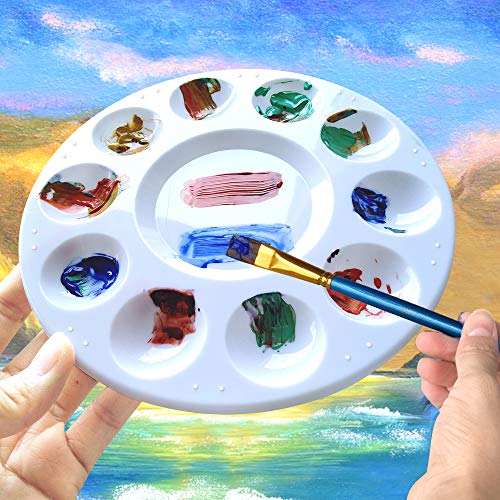 Hulameda 4ps-Paint Tray Palettes, Paint Pallet, Paint Holder, Painting Palette, Plastic Palette, Paint Tray Pallets for Kids to Painting or Have a Hulameda