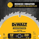 DEWALT 10-Inch Miter / Table Saw Blade, ATB, Thin Kerf, 5/8-Inch Arbor, 24-Tooth (DW3112) DEWALT