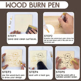 1DFAUL Wood Burn Paste Pen Kit, 4OZ Wooden Burning Gel, Double Sided Wood Burn Marker Kit for DIY Beautiful Wooden Burning in Minutes, Perfect for 1DFAUL