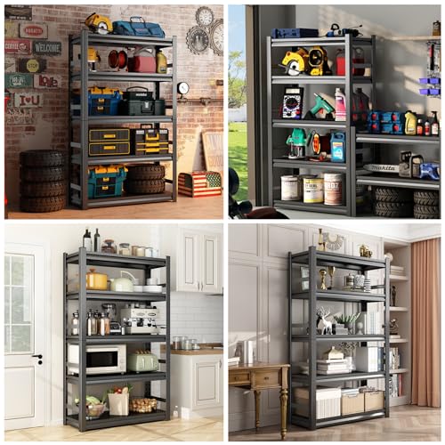 48" W Garage Shelving,Sturdy Garage Shelves Steel Heavy Duty Shelf,Large Metal Shelves,Adjustable Garage Storage Shelves Rack Unit for Warehouse Bezuny