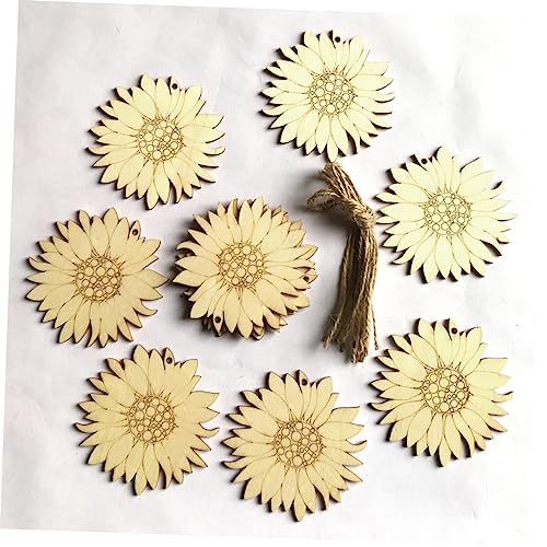 TOPPERFUN 10pcs Log Slices Wood Ornaments Wood Cutouts to Paint Wood DIY Crafts Wood Cutout Shapes Unfinished Wood Slice Wood Cutouts for Crafts TOPPERFUN