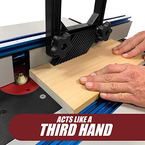 Fulton Single Deluxe Featherboard with Aluminum Miter Lock Bar and T Bolt Hardware for Track or Miter Slot Mounting Ideal for Table Saws Router Fulton