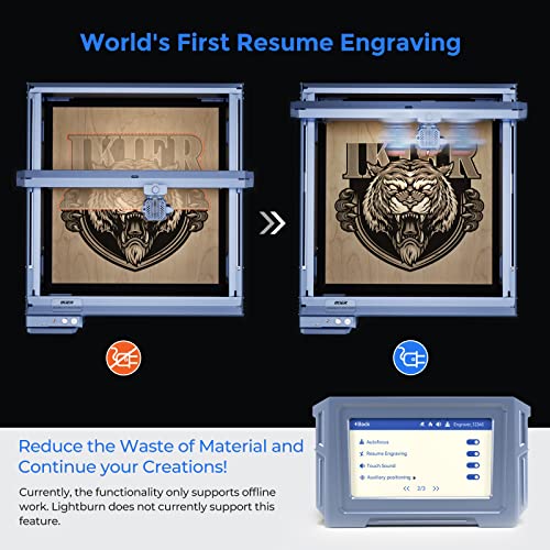 IKIER K1 Ultra Laser Engraver with Air Assist and Rotary Roller, 36W Output Laser Cutter and Engraver Machine, 180W DIY Laser Engraving Machine, IKIER