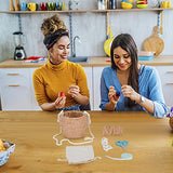 WEBEEDY Basket Weaving Kits DIY Mini Rattan Bucket Bag Handwoven Cross Body Straw Shoulder Bag for Women Girls Beach Travel Shopping Trip WEBEEDY