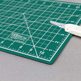 U.S. Art Supply 9" x 12" Green/Black Professional Self Healing 5-Ply Double Sided Durable Non-Slip Cutting Mat Great for Scrapbooking, Quilting, U.S. Art Supply