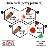 The Army Painter Dragon Red Warpaint - Acrylic Non-Toxic Heavily Pigmented Water Based Paint for Tabletop Roleplaying, Boardgames, and Wargames The Army Painter