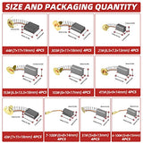 QCDENG 40PCS Electric Motor Carbon Brushes Replacement Repair Tool Set,10 Different Sizes Graphite Carbon Brush for Motor QCDENG