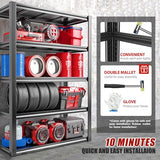 Raybee Garage Shelving Heavy Duty Storage Shelves 2000LBS Adjustable Garage Storage Shelves 5 Tier Metal Shelving Unit for Garage Heavy Duty Shelving Raybee