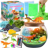 Dinosaur Terrarium Kit, Light Up Terrarium Kit Kids Crafts Toys,DIY Dino Arts and Crafts for Kids Ages 4 5 6 7 8-12 Years Old, Dinosaur Present for Weceit