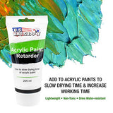U.S. Art Supply Acrylic Retarder Acrylic Medium, 200ml Tube (6.7 Ounces) - Mixed with Color gives you longer Working Times U.S. Art Supply