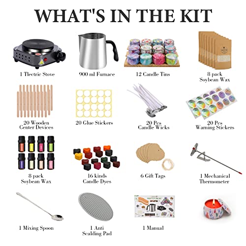 SAEUYVB Candle Making Kit,Candle Making Kit for Adults,Candle