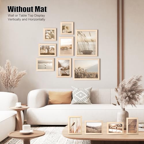 Egofine Picture Frame Set 12 Pack, Picture Frames Collage Wall Decor with Two 8x10, Four 5x7, Four 4x6, Two 4x4, Photo Frames for Wall and Tabletop, Egofine