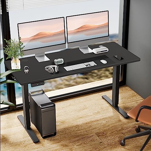 SMUG Standing Desk, Adjustable Height Electric Sit Stand Up Down Computer Table, 48x24 Inch Ergonomic Rising Desks for Work Office Home, Modern SMUG