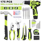 FASTPRO 175-Piece 12V Cordless Drill Set, Drill Driver and Home Tool Kit, House Repairing Tool with 12-Inch Storage Tool Bag, For DIY, Home FASTPRO