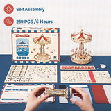 ROKR Classic 3D Wooden Music Box Kit with LED Swing Ride Mechanism for Adults and Kids ROKR