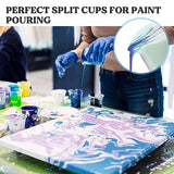 LET'S RESIN 17OZ/500ML Split Cup with Handle, Thicken & Easy Clean Split Cups for Paint Pouring with 5 Channels, Silicone Reusable Fluid Art Split LET'S RESIN