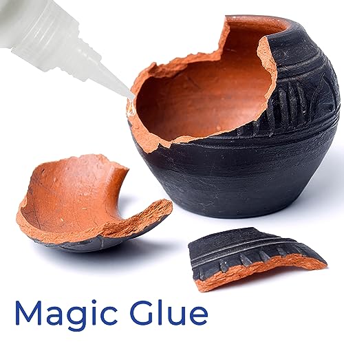 Magic Chems CA Glue with Activator (4x1.7 oz + 2x13.5 fl oz), CA Glue for Woodworking, Cyanoacrylate Glue and Activator, Super Glue for Wood (2 Pack) - WoodArtSupply