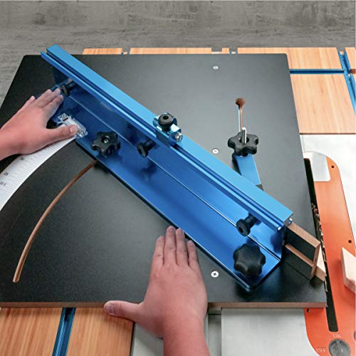 POWERTEC 71403 Table Saw Crosscut Sled, Woodworking Jig and Hardware Kit for Precise Cuts - WoodArtSupply