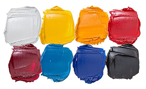 ZenART Professional Oil Paints Set - 8 x Large 50ml Tubes - Essential Palette for Artists, Eco-Friendly, Non-Toxic, and Lightfast Paint with ZenART Supplies