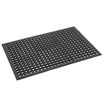 ZTDM Rubber Mat, 36‘’Lx24‘’W Heavy Duty Non-Slip Drainage Rubber Cushion Mat, Anti-Fatigue Industrial Drainage Bar Resturant Kitchen Hard Floor Mat, - WoodArtSupply