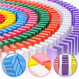 BigOtters Super Domino Blocks, 360PCS Bulk Domino Start Kit 12 Colorful Wooden Domino Blocks Educational Racing Game for Kids Birthday Party Favor BigOtters